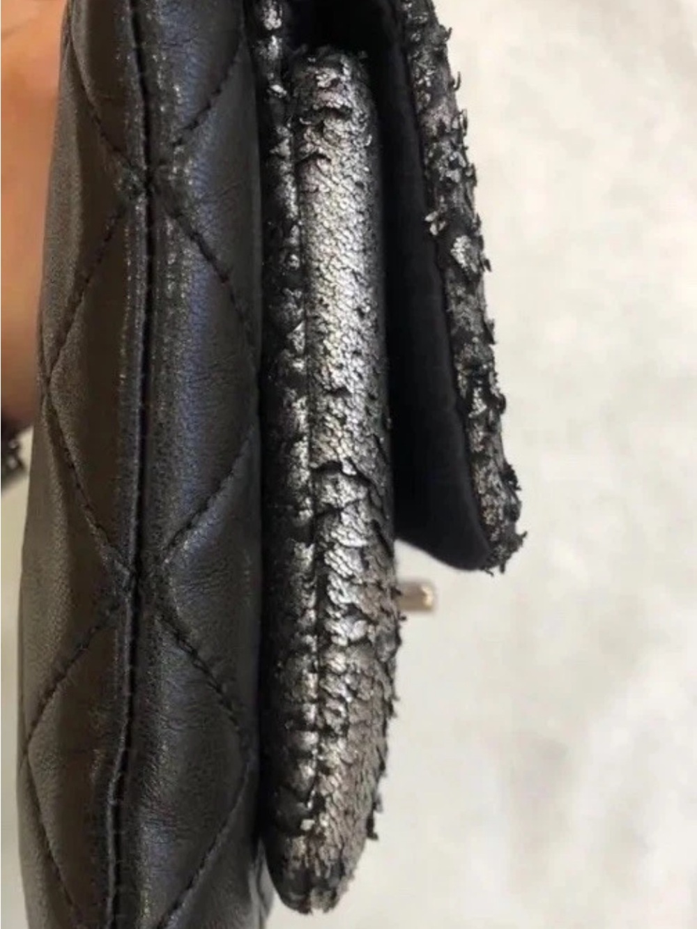 Chanel Mineral Nights Flap Clutch Evening Bag Metallic & Quilted Leather France - Picture 10 of 11